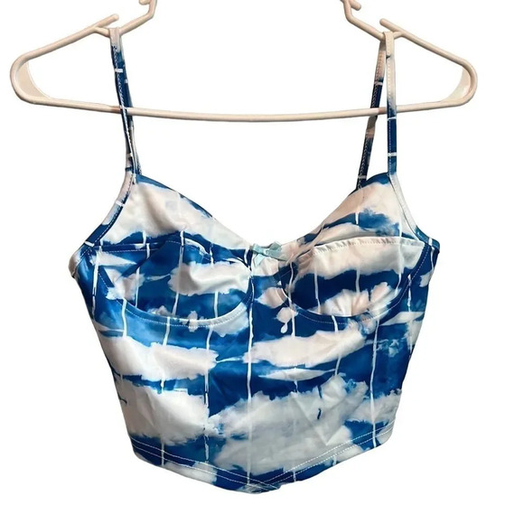 Cloud crop top no brand women’s small v hem - Picture 1 of 3